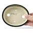 Pot à bonsaï ovale vert par Seto - 100 x 80 x 25 mm