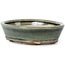 Pot à bonsaï ovale vert par Seto - 100 x 80 x 25 mm