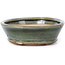 Pot à bonsaï ovale vert par Seto - 100 x 80 x 25 mm