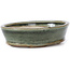 Oval green bonsai pot by Seto - 100 x 80 x 25 mm