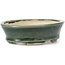 Vaso bonsai ovale verde di Seto - 100 x 80 x 25 mm