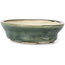 Oval green bonsai pot by Seto - 100 x 80 x 25 mm