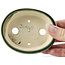 Ovale grüne Bonsaischale von Seto - 100 x 80 x 25 mm
