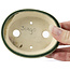 Vaso bonsai ovale verde di Seto - 100 x 80 x 25 mm