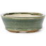 Oval green bonsai pot by Seto - 95 x 75 x 25 mm