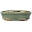 Oval green bonsai pot by Seto - 95 x 75 x 25 mm