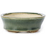 Oval green bonsai pot by Seto - 95 x 75 x 25 mm