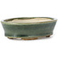 Oval green bonsai pot by Seto - 95 x 75 x 25 mm