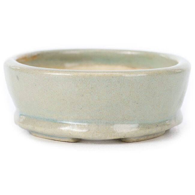 Vaso bonsai ovale blu di Seto - 90 x 70 x 25 mm