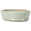 Pot à bonsaï ovale bleu par Seto - 90 x 70 x 25 mm