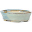 Pot à bonsaï ovale bleu par Seto - 100 x 80 x 25 mm