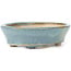 Oval blue bonsai pot by Seto - 100 x 80 x 25 mm