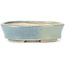 Oval blue bonsai pot by Seto - 95 x 80 x 25 mm