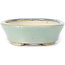 Oval blue bonsai pot by Seto - 95 x 80 x 25 mm