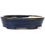 Pot à bonsaï ovale bleu par Seto - 105 x 95 x 25 mm