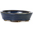 Pot à bonsaï ovale bleu par Seto - 105 x 95 x 25 mm