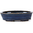Maceta de bonsái azul ovalada de Seto - 105 x 95 x 25 mm