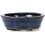 Maceta de bonsái azul ovalada de Seto - 105 x 95 x 25 mm
