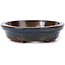 Pot à bonsaï ovale bleu par Seto - 105 x 95 x 25 mm