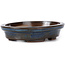 Pot à bonsaï ovale bleu par Seto - 105 x 95 x 25 mm