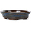 Pot à bonsaï ovale bleu par Seto - 105 x 95 x 25 mm
