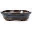 Pot à bonsaï ovale bleu par Seto - 105 x 95 x 25 mm