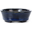 Oval blue bonsai pot by Seto - 100 x 75 x 25 mm