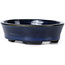 Pot à bonsaï ovale bleu par Seto - 100 x 75 x 25 mm