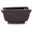 Rectangular brown bonsai pot by Seto - 80 x 65 x 30 mm