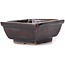 Rectangular brown bonsai pot by Seto - 80 x 65 x 30 mm