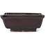 Rectangular brown bonsai pot by Seto - 80 x 65 x 30 mm