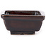 Rectangular brown bonsai pot by Seto - 80 x 65 x 30 mm