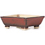 Rectangular brown bonsai pot by Seto - 75 x 65 x 25 mm