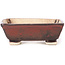 Pot à bonsaï rectangulaire marron par Seto - 75 x 65 x 25 mm