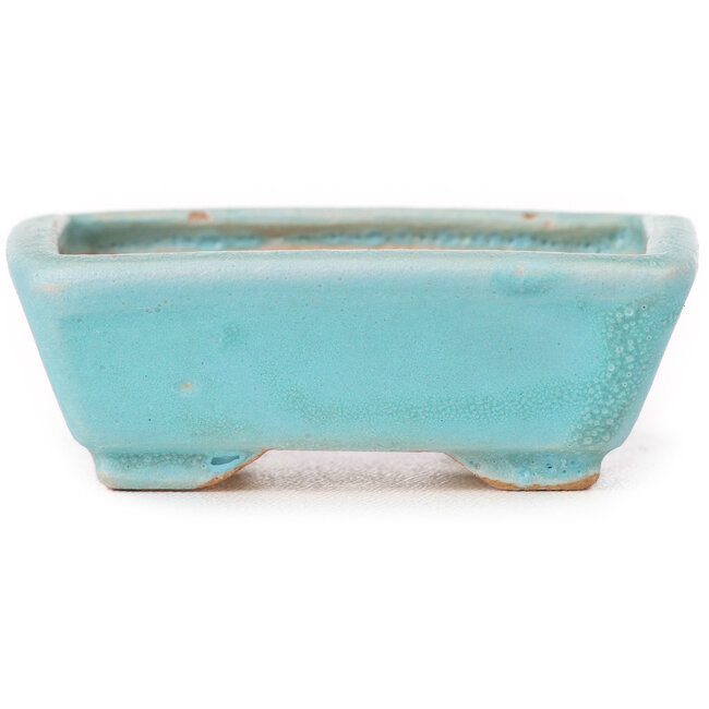 Rechthoekige blauwe bonsaipot van Seto - 70 x 60 x 25 mm