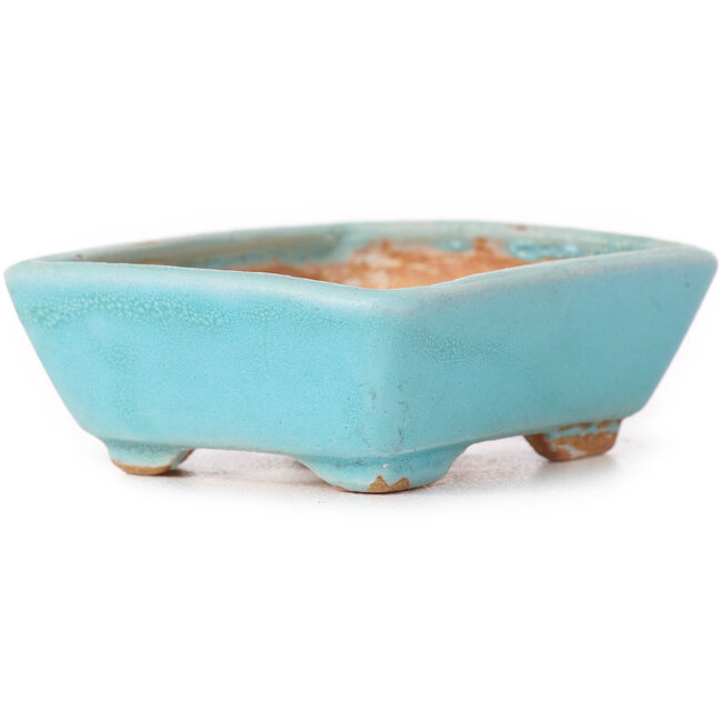 Maceta de bonsái rectangular azul de Seto - 70 x 60 x 25 mm