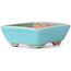 Rectangular blue bonsai pot by Seto - 70 x 60 x 25 mm