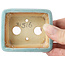Pot à bonsaï rectangulaire bleu par Seto - 70 x 60 x 25 mm