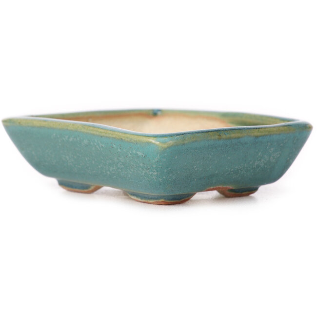 Maceta de bonsái rectangular azul de Seto - 70 x 60 x 20 mm