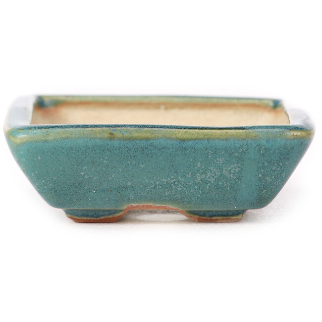 Maceta de bonsái rectangular azul de Seto - 70 x 60 x 20 mm