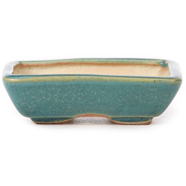Pot à bonsaï rectangulaire bleu par Seto - 70 x 60 x 20 mm