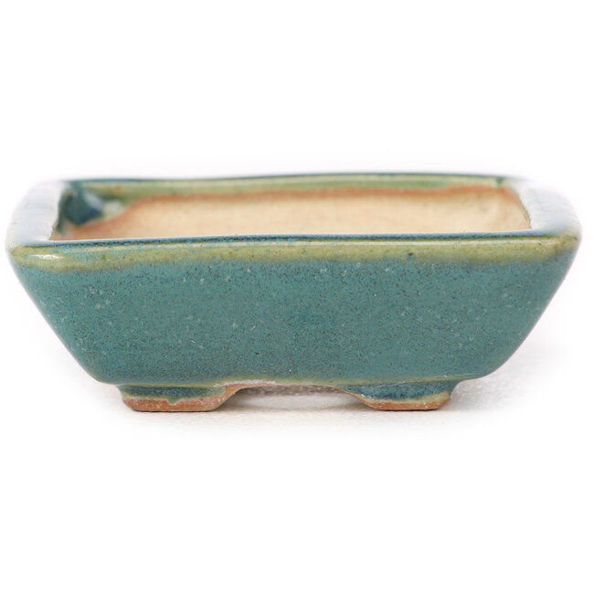 Rechthoekige blauwe bonsaipot van Seto - 70 x 60 x 20 mm