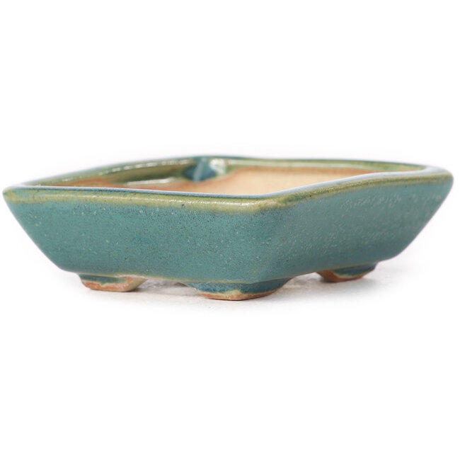 Vaso bonsai blu rettangolare di Seto - 70 x 60 x 20 mm