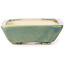 Rectangular green bonsai pot by Seto - 80 x 70 x 20 mm