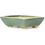 Rectangular green bonsai pot by Seto - 80 x 70 x 20 mm