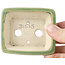 Pot à bonsaï vert rectangulaire par Seto - 80 x 70 x 20 mm