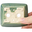 Pot à bonsaï vert rectangulaire par Seto - 80 x 70 x 20 mm