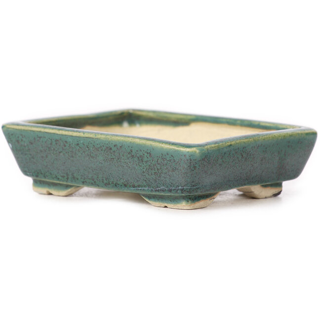 Maceta de bonsái verde rectangular de Seto - 85 x 70 x 20 mm