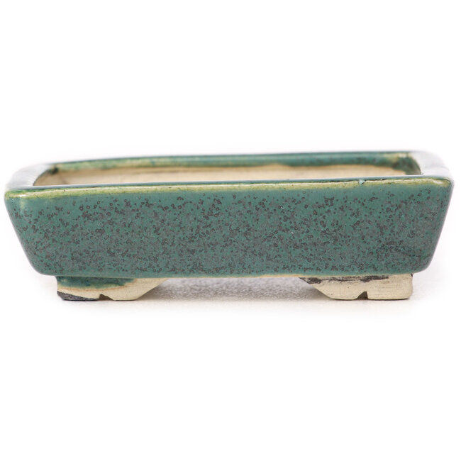 Vaso bonsai verde rettangolare di Seto - 85 x 70 x 20 mm