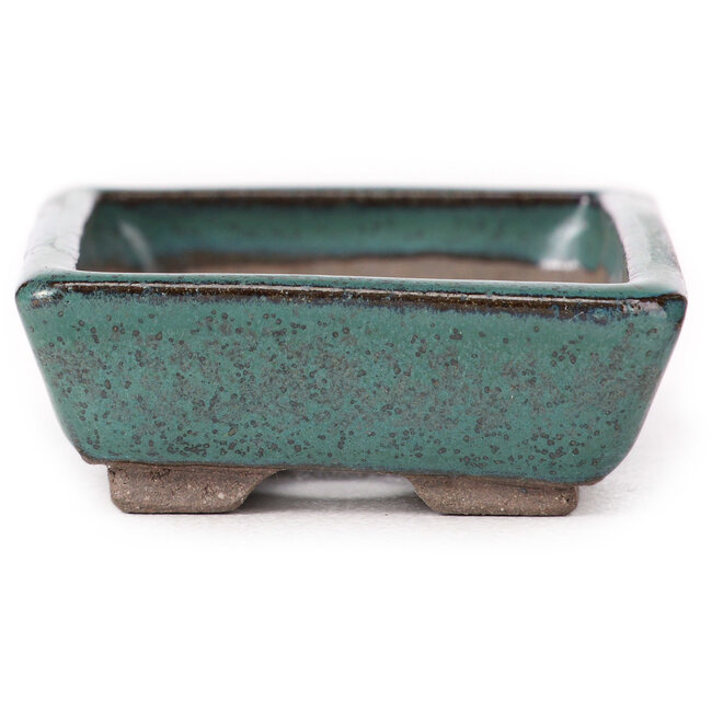 Vaso bonsai verde rettangolare di Seto - 85 x 55 x 20 mm